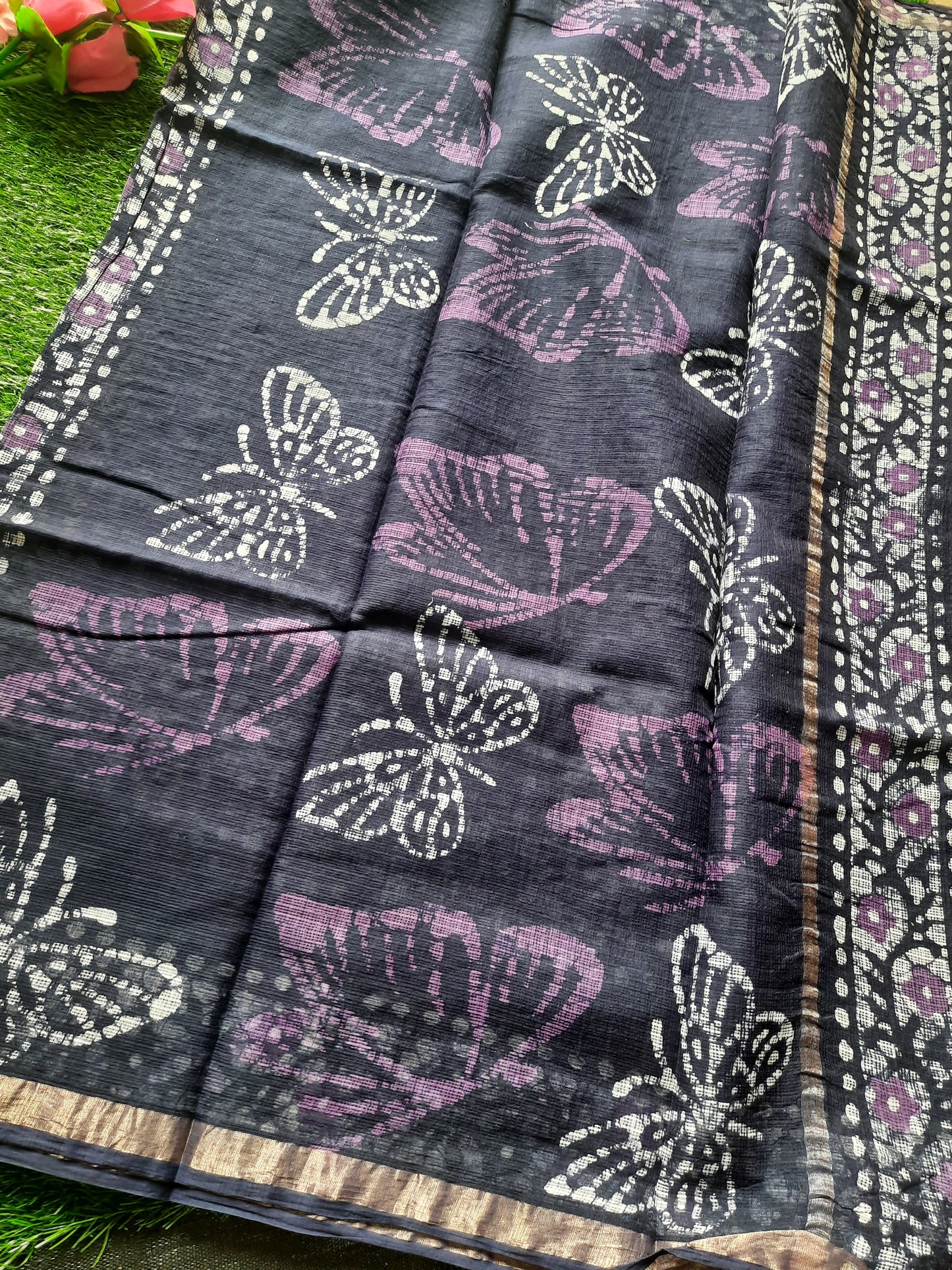 Kota doriya saree - blue