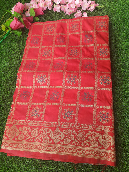 Banarasi art silk saree – Red