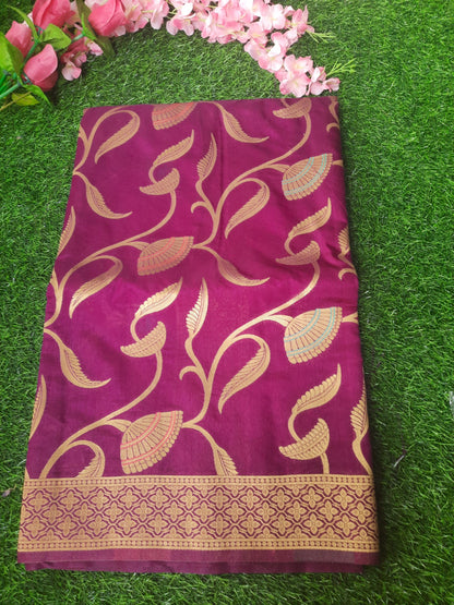 Banarasi art silk saree – Magenta