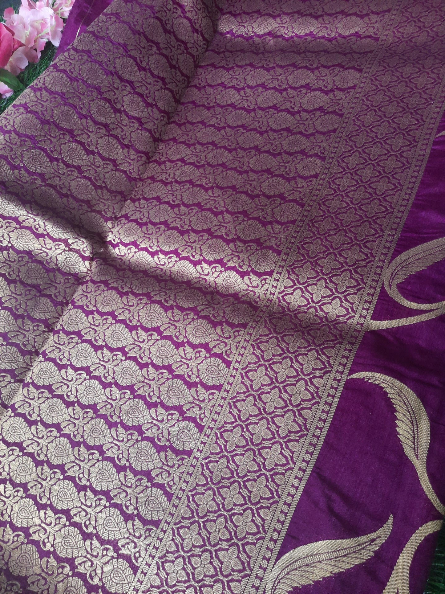 Banarasi art silk saree – Magenta