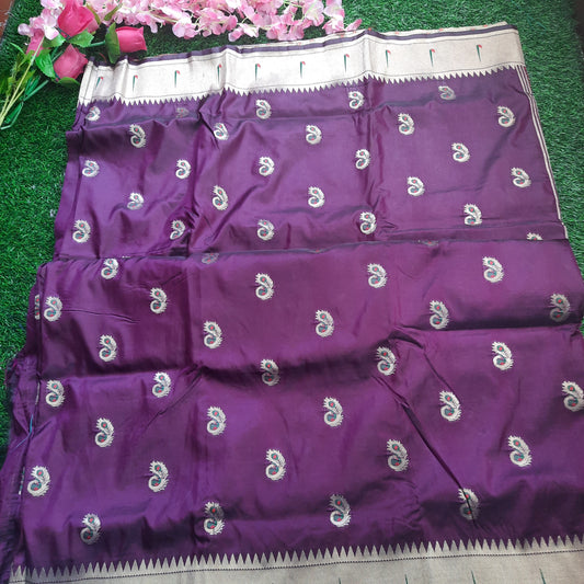 Artsilk pythani sarees - Majenta