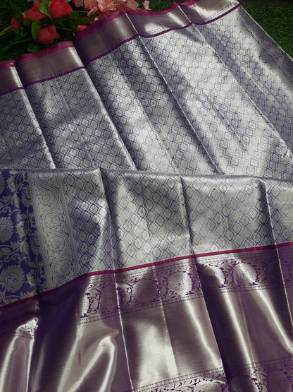 Semi silk Kanchi  sarees - Lavender